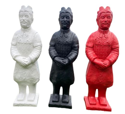 Trio Guerreros de Terracota Colors  1.08 mts-0