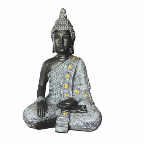Buda Meditación Mudra Bhumisparsha Black / Silver  50 cm -0
