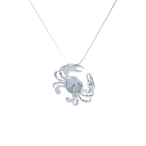 Dije Maxi Cangrejo en plata 925 con Abalone o Nacar-0