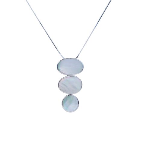 Dije Puntos de Equilibrio de plata 925 con Abalone y Nacar-1
