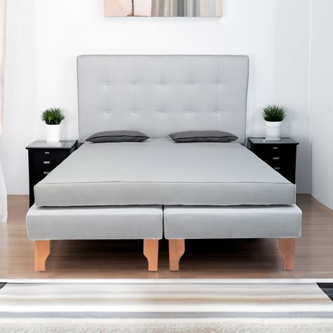 CAMA SUPER KING GRIS LINO-2