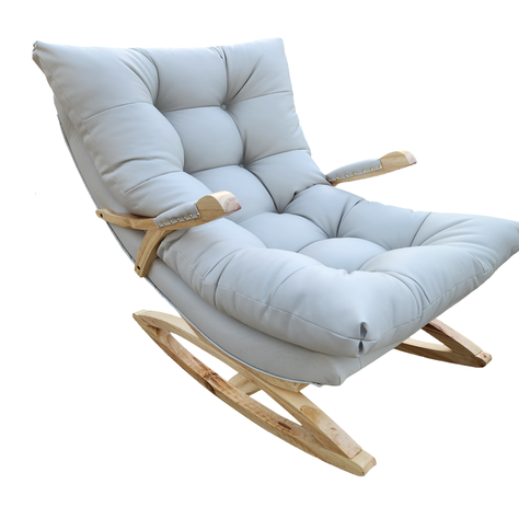 SILLA MECEDORA COQUETTE CON APOYA BRAZO BLANCO ECOCUERO-2