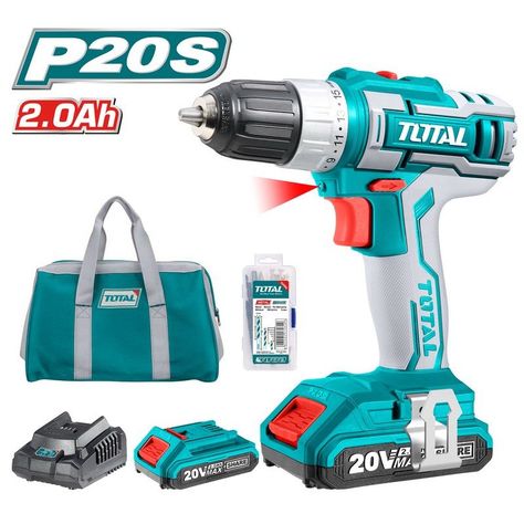 TALADRO INALAMBRICO LITIO-ION 10MM 20V + 2 BAT Y C-0