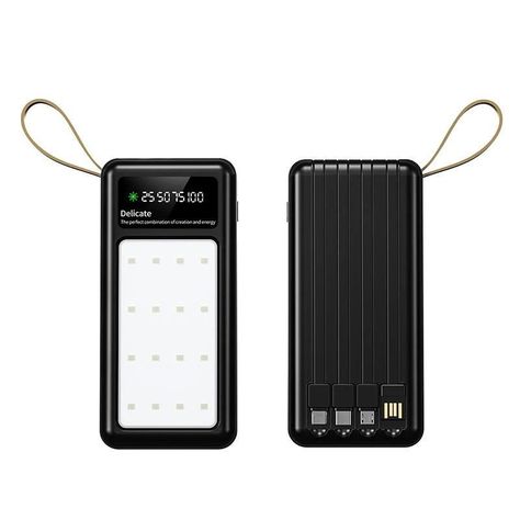 Cargador Portátil 20000mAh con Linterna LED para Emergencias y Camping-0