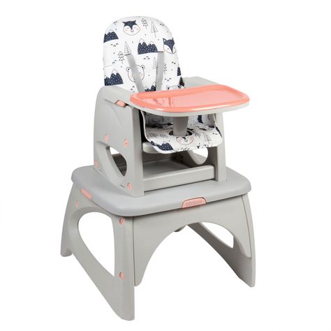 Silla de Comer Escritorio Foodzy 4-in-1 Pink-0