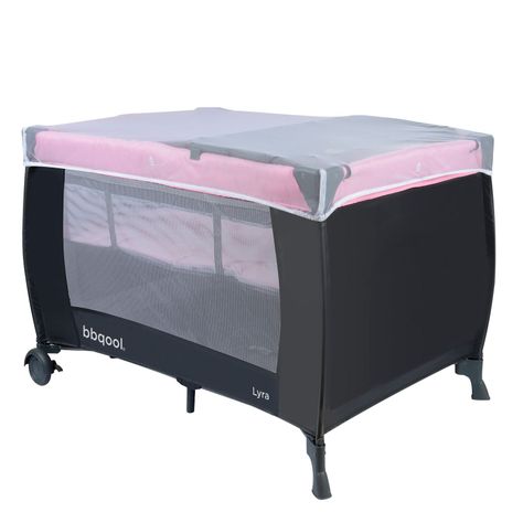 Cuna Playard Lyra Pink + Colchón de Espuma-2