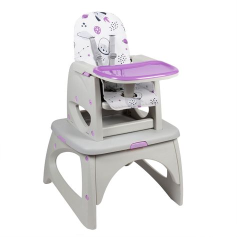 Silla de Comer Escritorio Foodzy 4-in-1 Lavender-0