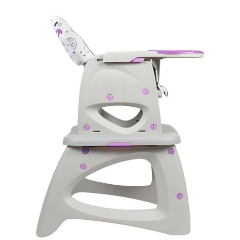 Silla de Comer Escritorio Foodzy 4-in-1 Lavender-3