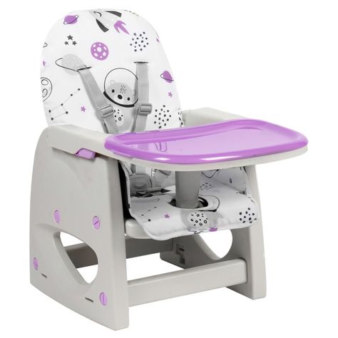 Silla de Comer Escritorio Foodzy 4-in-1 Lavender-4