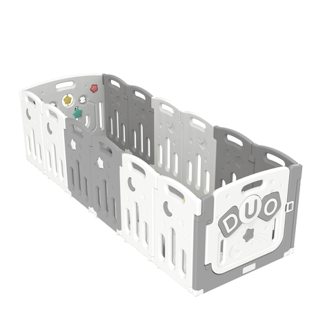 Corral Didáctico de Juegos Duo Grey + Alfombra + Pelotas-3