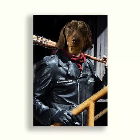 CUADRO DE TU MASCOTA PET PRINT NEGAN CANVAS - 20X30 CM -1