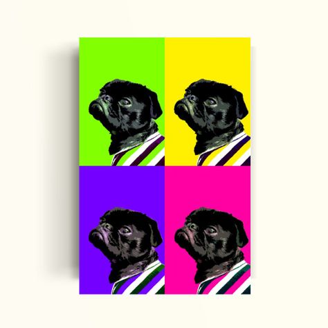 CUADRO DE TU MASCOTA PETPRINT RETRATO CUADRUPLE CANVAS - 30X50 CM -1