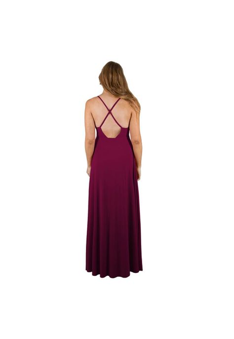 Vestido Largo Berlin Cherry Bordado C Maria Paskaro-2
