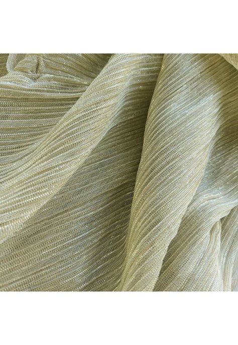 Tapado Kimono Largo Verona Dorado Claro Plisado Metalizado Maria Paskaro-3