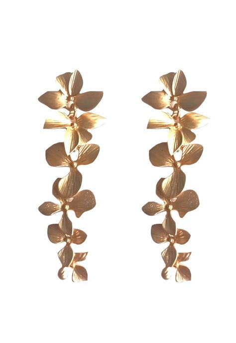 Aros Gladiolo Flores Chicas Dorado Maria Paskaro-1