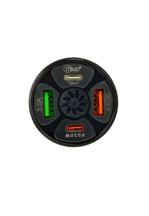 Cargador Mlab 9273 12V-32V 4 Puertos USB 3.0 y PD-2