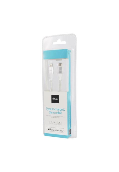 Cable Certificado Mlab 9264 Lightning a Tipo C Silver-1