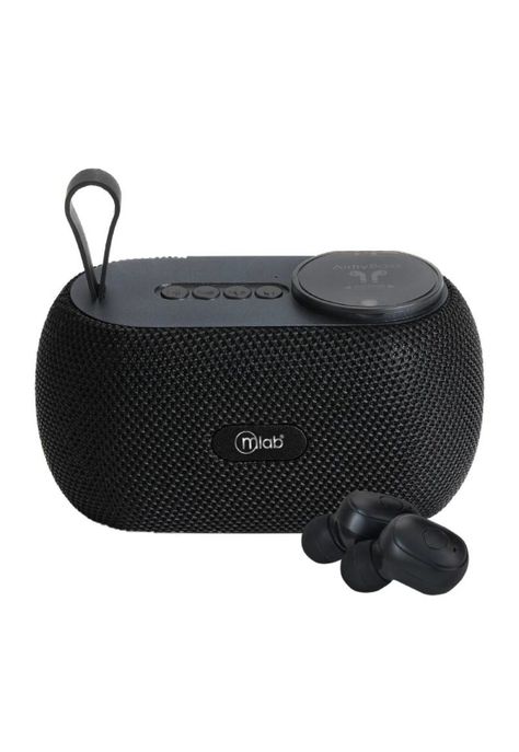 Parlante Mlab 9301 Air-Dual Bass TWS Speaker + Audífonos-0