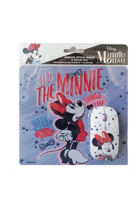 Kit Combo Mouse Inalambrico y Mouse Pad Disney Minnie-2