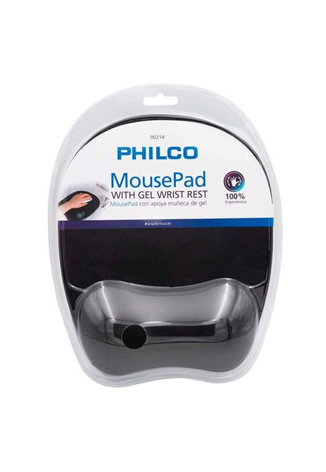 Pad Mouse Rígido Con Gel Apoya Muñeca Philco-3