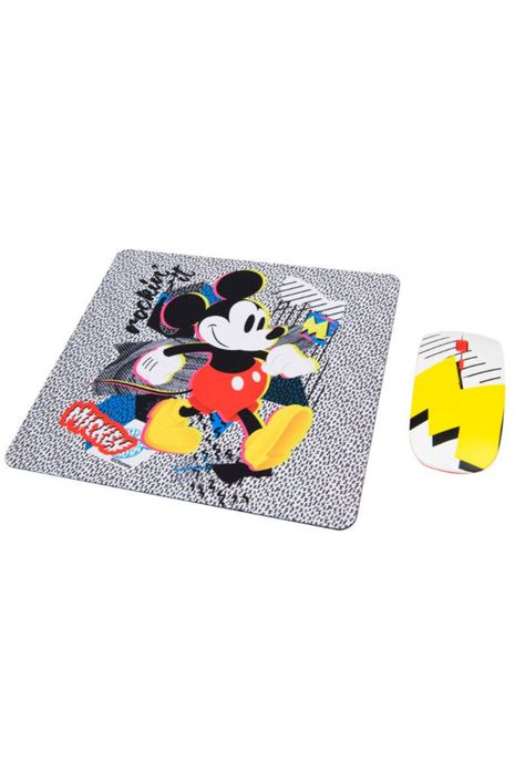 Kit mouse inalámbrico + mousepad Mickey Mouse-1