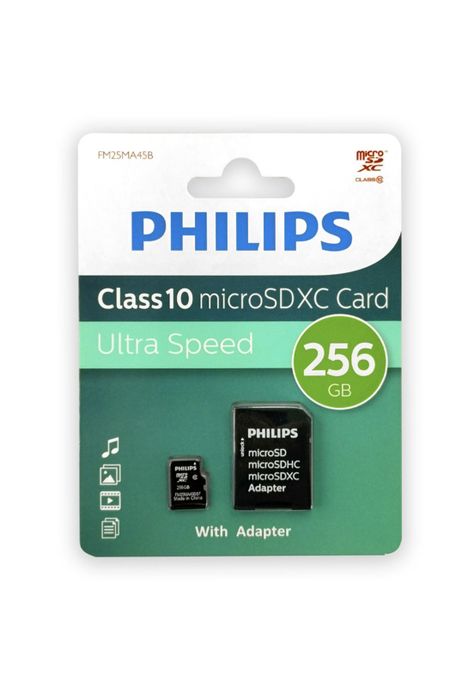 Memoria MicroSDXC Philips Clase 10 256GB FM25MA45B-0
