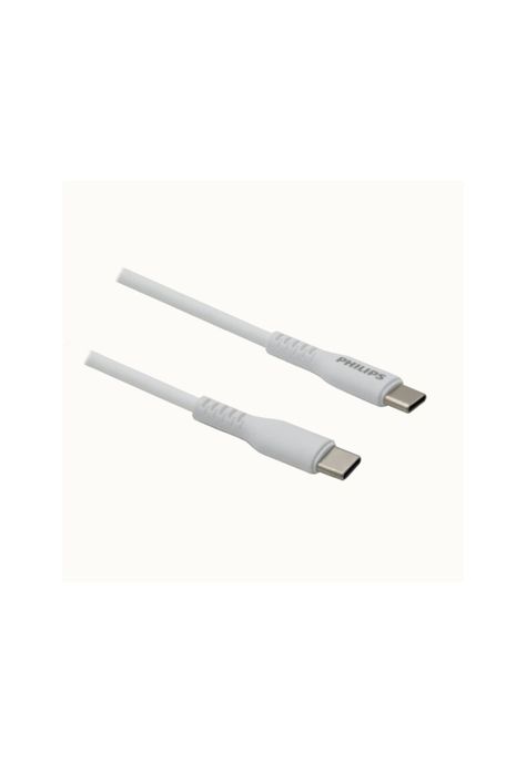 Cable Usb-C A Usb-C 1m 30w  Blanco Silic Dlc8601w PHILIPS-2