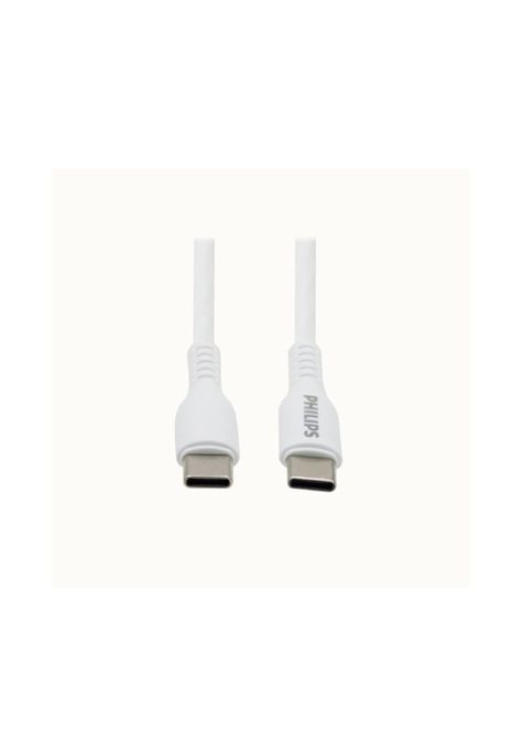 Cable Usb-C A Usb-C 1m 30w  Blanco Silic Dlc8601w PHILIPS-3