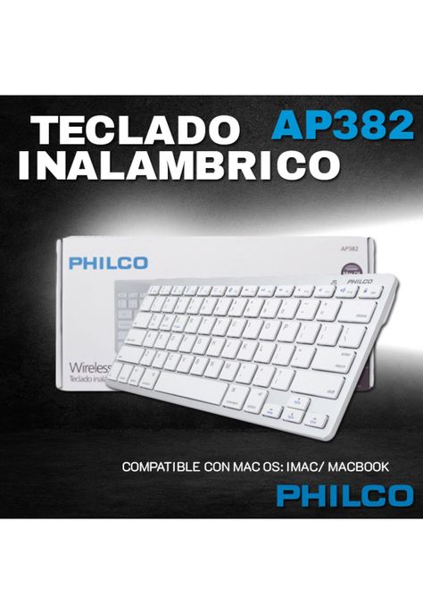 Teclado Inalámbrico Philco AP382 Bluetooth / Apple / Android / IOS / MAC-1
