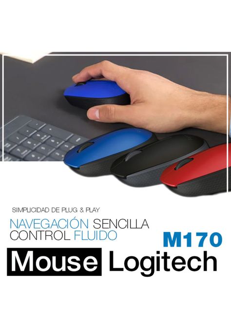Mouse Logitech Inalámbrico M170-1