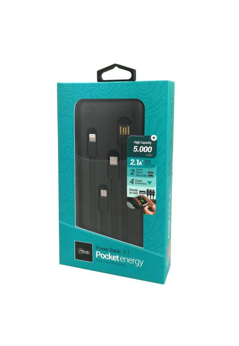 Batería portátil, Powerbank 4.1 Pocket energy 5.000mAh Mlab-2