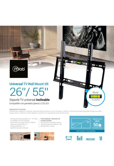 Base Soporte Tv Lcd-led Inclinacion 26 -55  Mlab-3