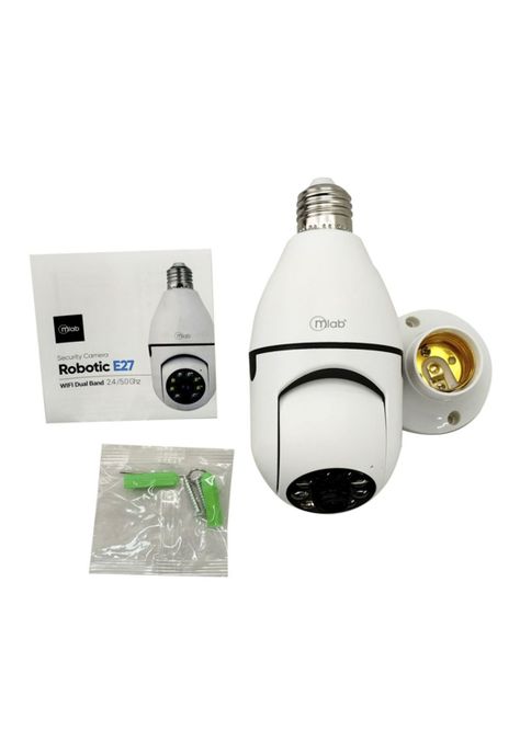 Camara De Seguridad Ip Mlab Robotic E27 9258 1080p Wifi Ptz Color Blanco-3