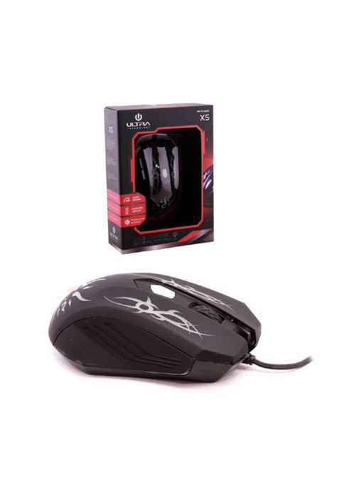 Mouse Alámbrico Ultra X 5 Retro Iluminado Gaming -0