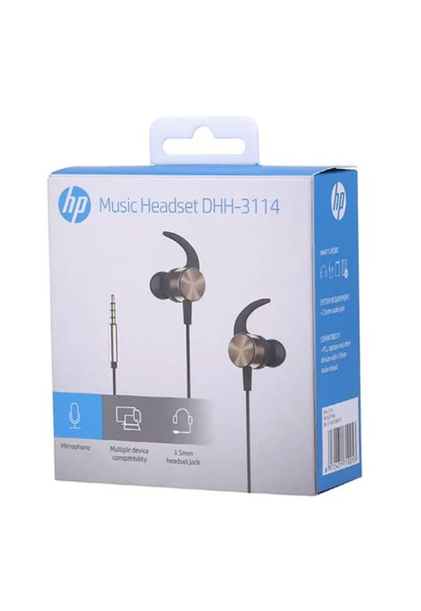 Audifono In Ear Metalico Dorado DHH-3114 HP-0