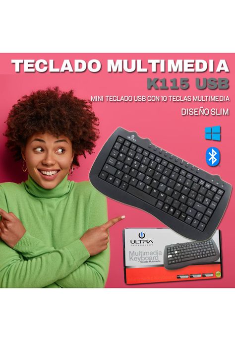 Teclado Multimedia K115 Usb Mini-1
