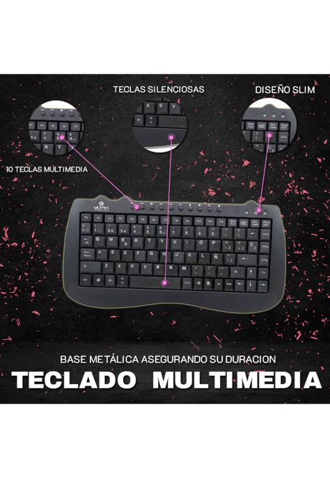 Teclado Multimedia K115 Usb Mini-2