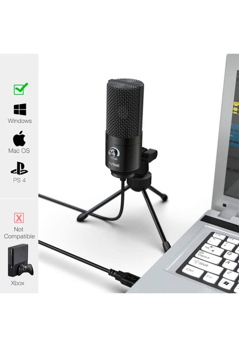 Micrófono Condensador Fifine  / Usb / K669B-4