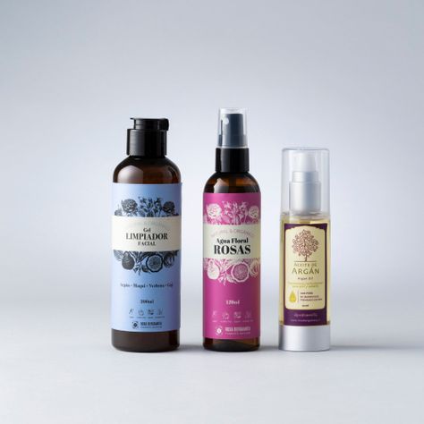Pack Rutina Facial Básica Gel Limpiador, Agua Rosas y Aceite Argán-1