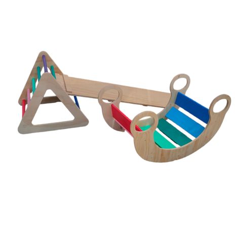Set Pikler 3 piezas Triangulo Balancin Rampa -1
