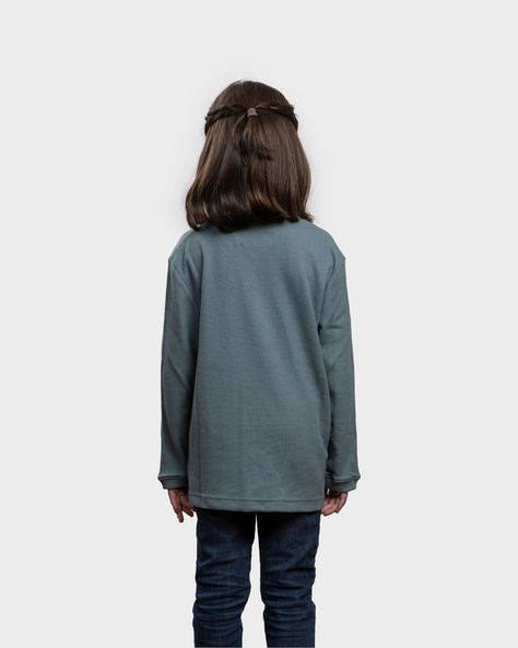 Polera Lodlamita Waffle Manga Larga Kids Indigo Gnomo-3