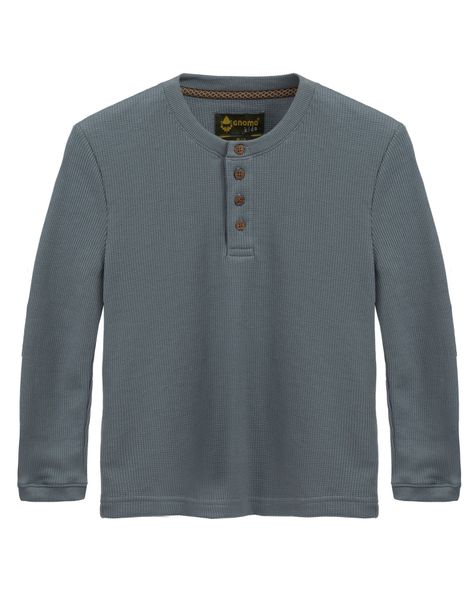 Polera Lodlamita Waffle Manga Larga Kids Indigo Gnomo-4