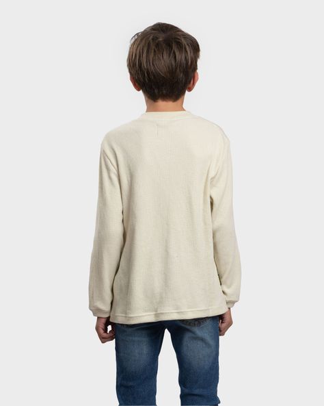 Polera Lodlamita Waffle Manga Larga Kids Beige Gnomo-3