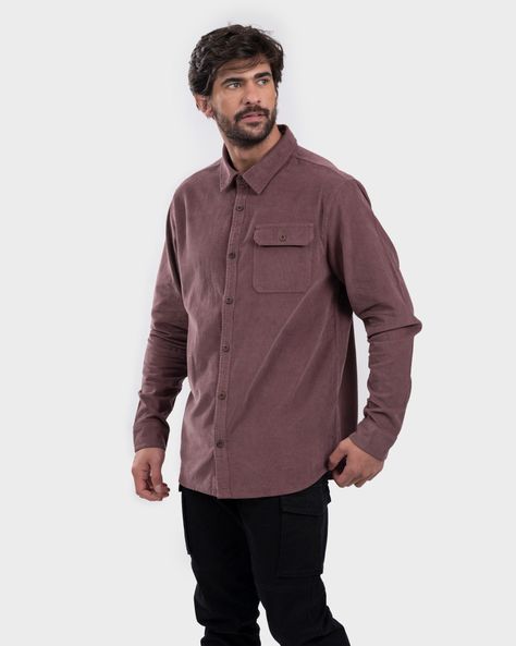 Camisa Cotelé Zarlos Hombre Bordeaux Gnomo-1