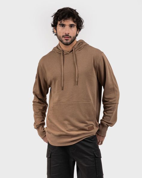 Poleron Hoodie Eco Franek Hombre Brown Gnomo-1