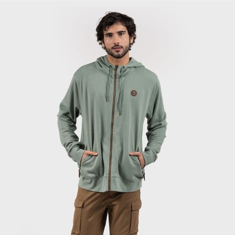 Poleron Hoodie Eco Mamek Hombre Light Green Gnomo-0