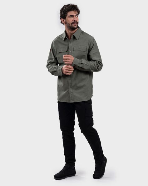 Camisa Talvot Hombre Green Gnomo-1