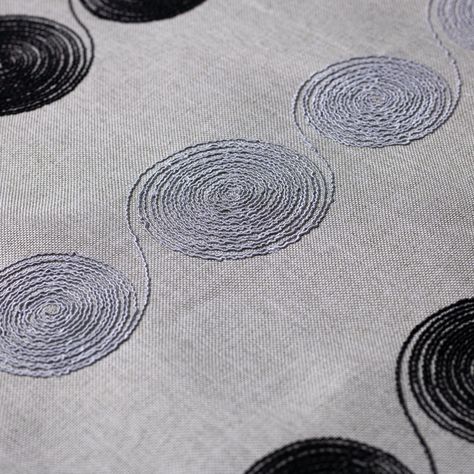 Camino de Mesa Circle Negro 40x180 cm-3