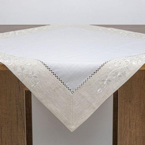 Carpeta Natura Blanco Beige 85x85 cm Decoración-0