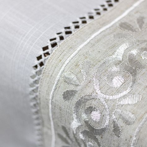 Camino De Mesa Rectangular Beige Elegance Lino 35x180cm-3